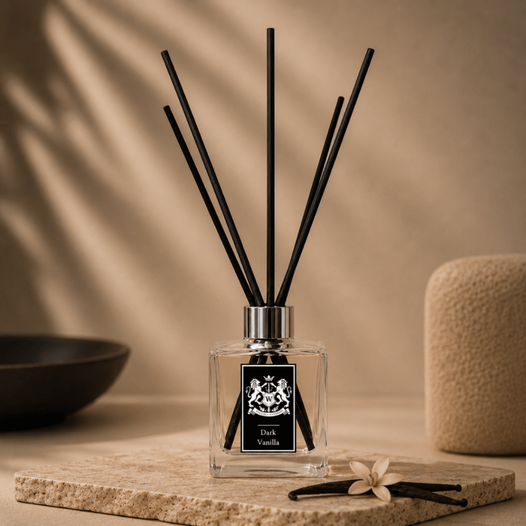 wicked candles Dark Vanilla Reed Diffuser 200ml – Αρωματικό χώρου με νότες βανίλιας & ξύλου