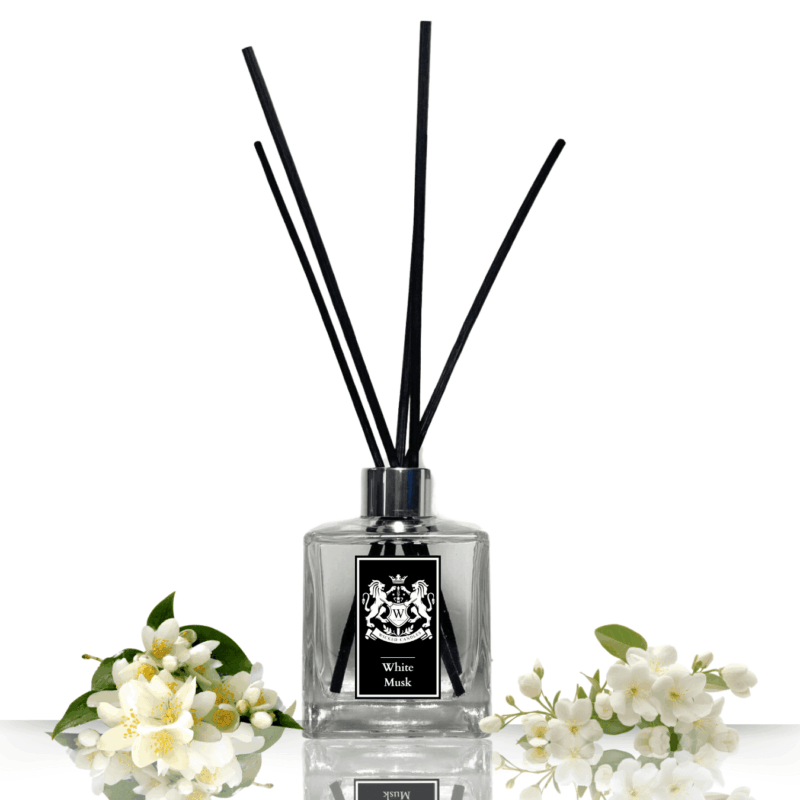 wicked candles White Musk Reed Diffuser 200ml – Αρωματικό χώρου με νότες musk & λουλουδιών