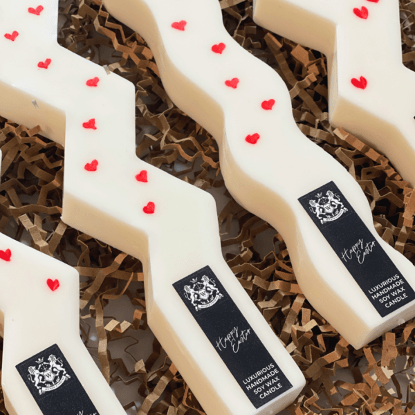 Hearts Λαμπάδα Scented Soy Candle - Image 2