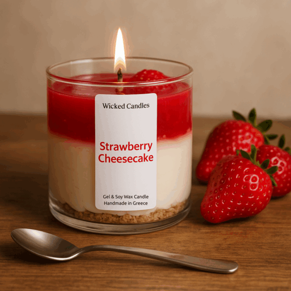 Strawberry Cheesecake Scented Soy Candle