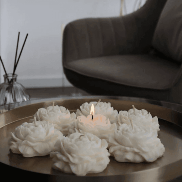 flowers candles soy wax wicked candles