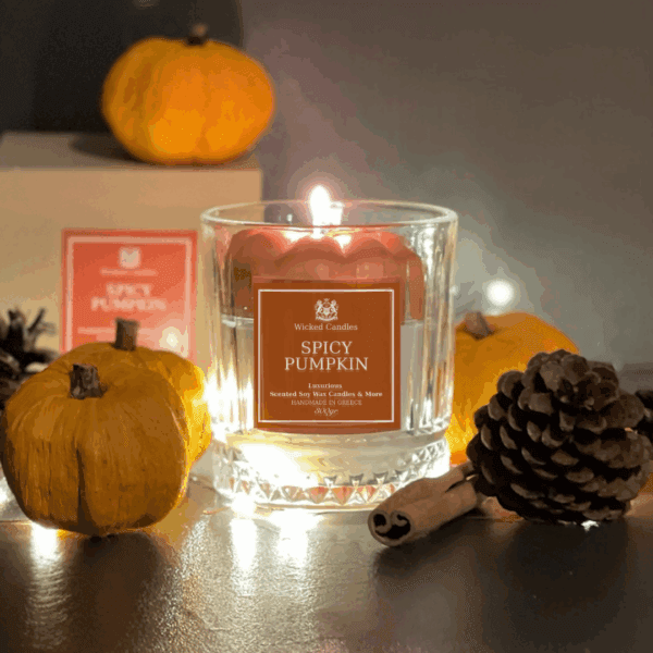 spicy pumpkin wicked candles αρωματικό κερί σόγιας pumpkin spice