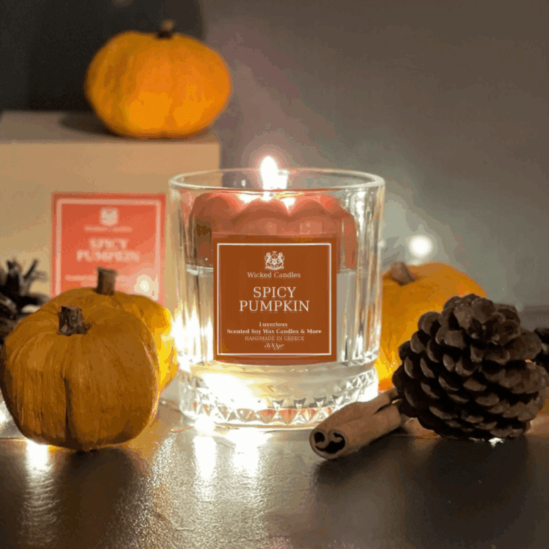 spicy pumpkin wicked candles αρωματικό κερί σόγιας pumpkin spice