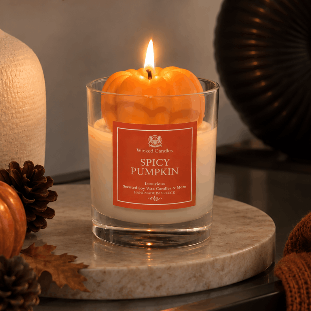 spicy pumpkin wicked candles αρωματικό κερί σόγιας pumpkin spice