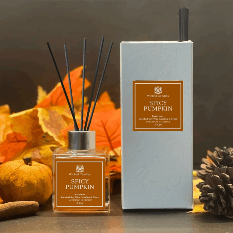 wicked candles Spicy Pumpkin Reed diffuser 100ml αρωματικό χώρου pumpkin spice (1)