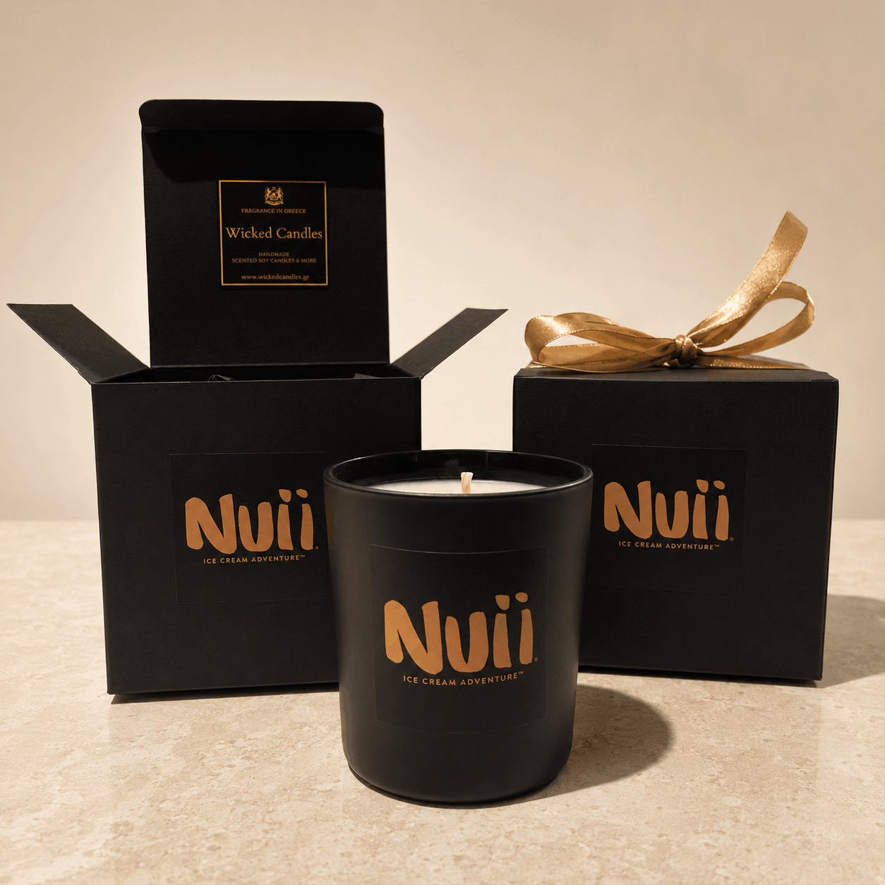 Custom εταιρικά δώρα wicked candles με λογότυπο και premium συσκευασία
